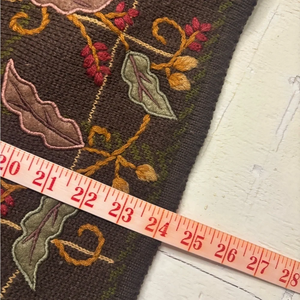 Crystal-Kobe Cardigan Sweater Womens Size Medium Leaves Vintage Cottagecore